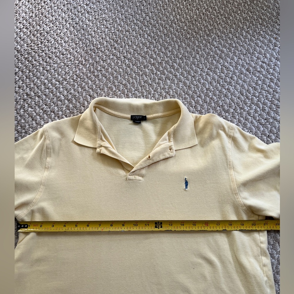 Vintage J. Crew Men’s Large Yellow 100% Cotton‎ Polo - Picture 3 of 4
